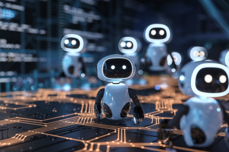 robots-futuristes-reseau-numerique-circuits