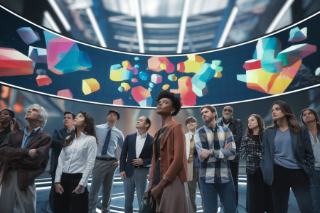 personnes-ecran-geometrique-abstrait